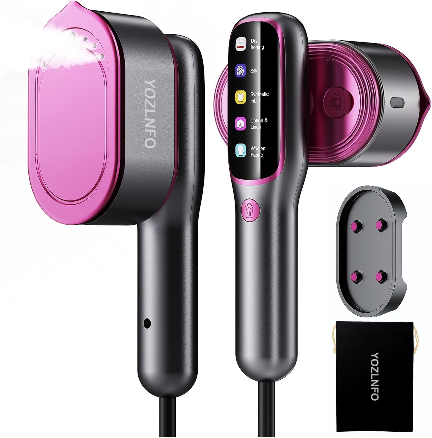 SHPAVVER Travel Steamer for Clothes,100-220V Portable Iron,15s Heat Up,Steamer ＆ Iron 2 In 1, Travel Size,Large Ceramic Heat Panel,for Global ＆ Europe