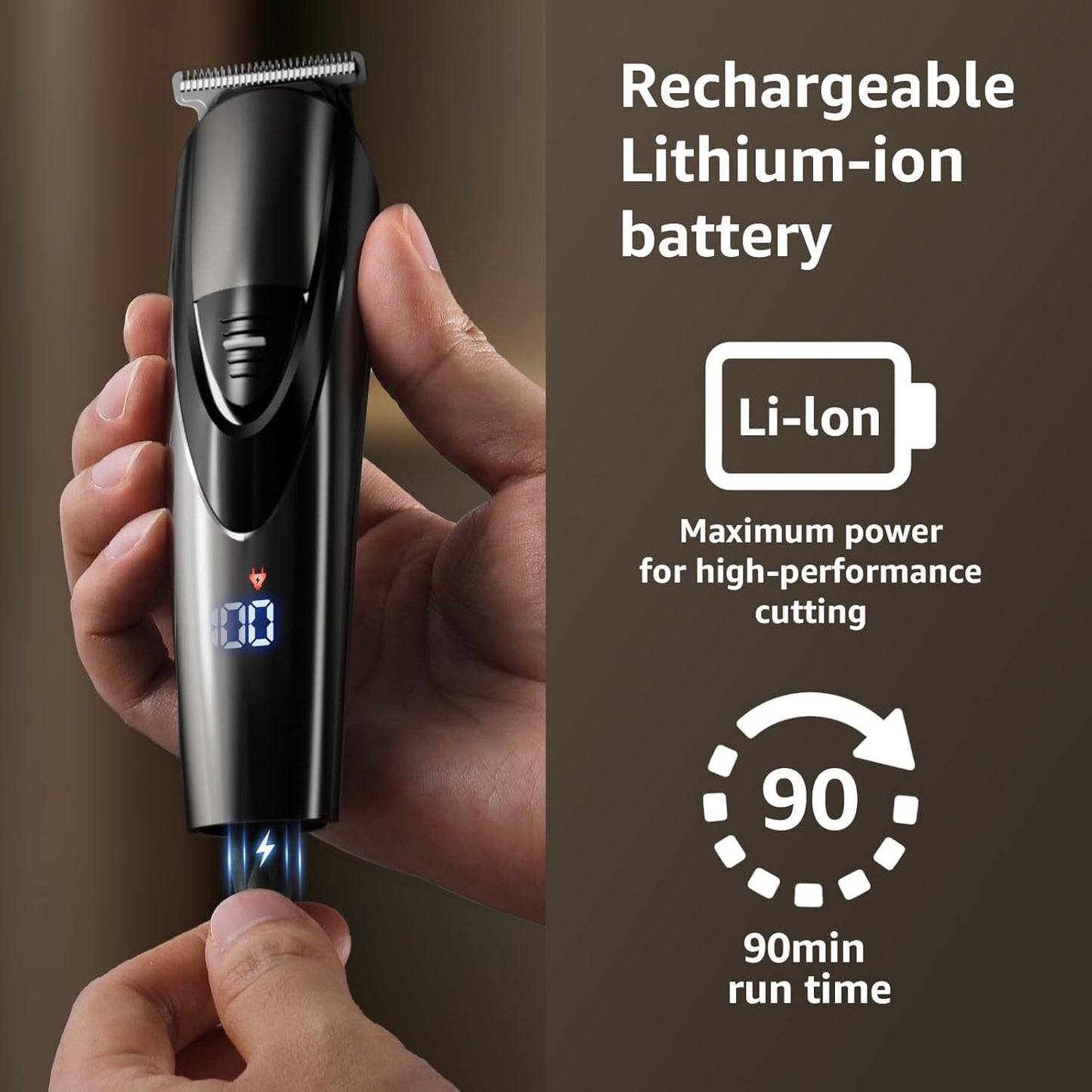 SHPAVVER Electric Beard Trimmer for Men: 16-in-1 Professional Barber Hair Clippers - Cordless Grooming Kit - Turbo Speed & Precision Blades