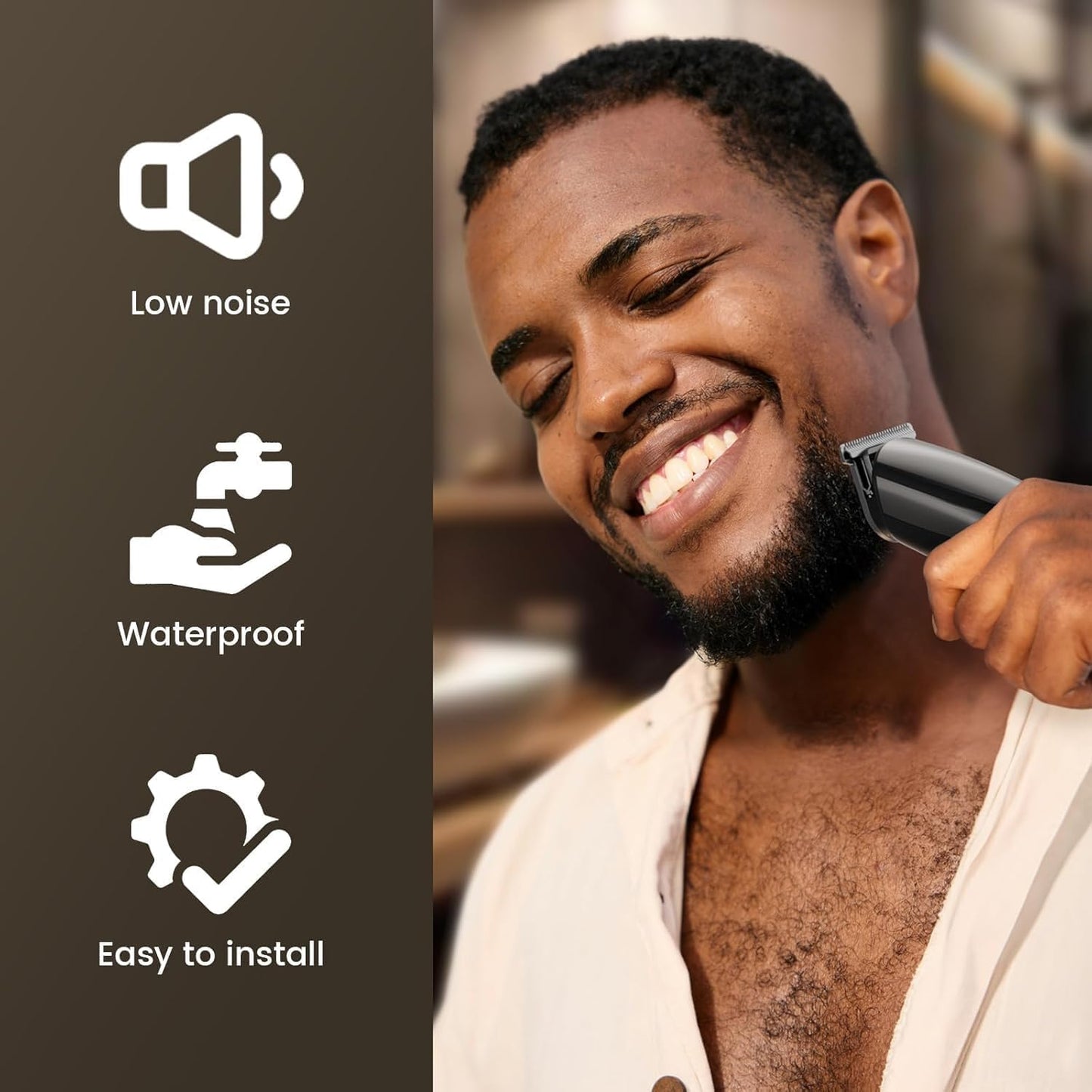 SHPAVVER Electric Beard Trimmer for Men: 16-in-1 Professional Barber Hair Clippers - Cordless Grooming Kit - Turbo Speed & Precision Blades